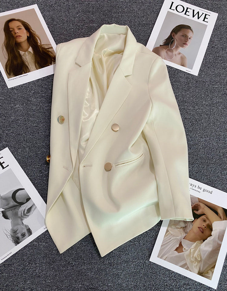 Orange Suit Jacket Women's 2025 Spring and Autumn New Korean High-end Temperament Popular Suit 22 Colors
