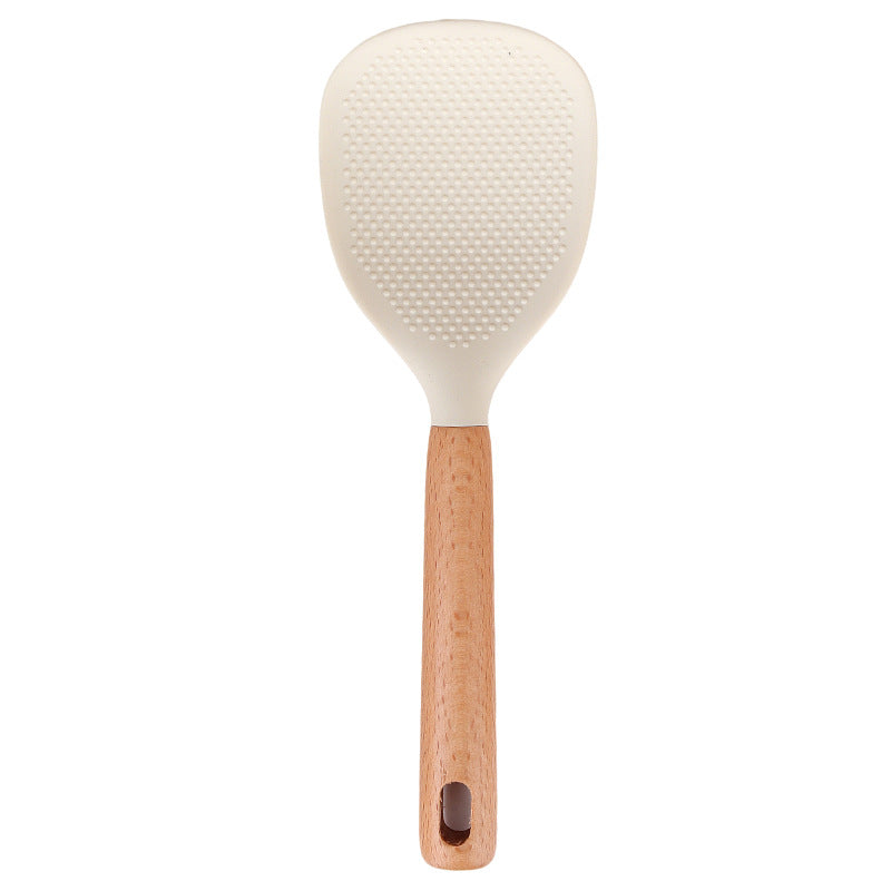10-Piece Silicone Kitchen Utensil Set with Beech Wood Handles