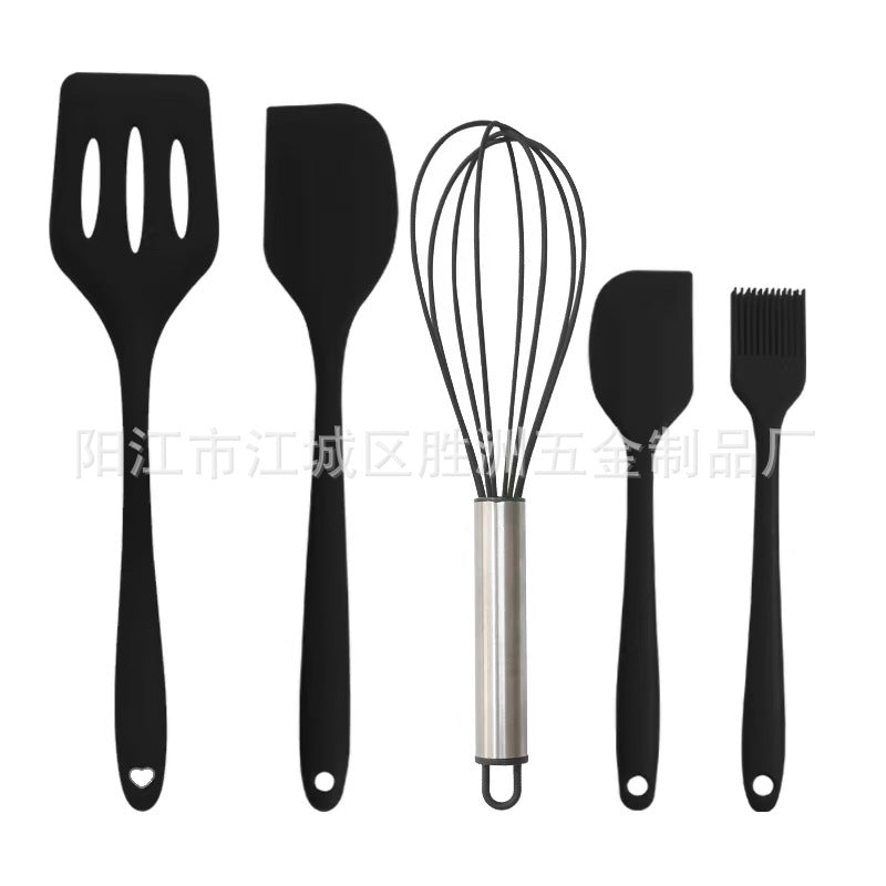 5-Piece Silicone Kitchen Utensil Set - Cooking and Baking Tools