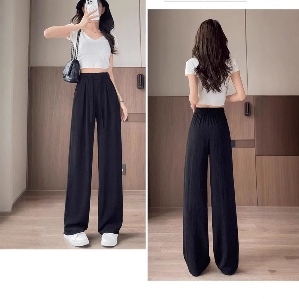 Breathable Anti-Mosquito Pants Yamamoto Pants Women's Thin High-Waist Casual Spring and Autumn Lazy Style Wide-Leg Pants Straight Pants