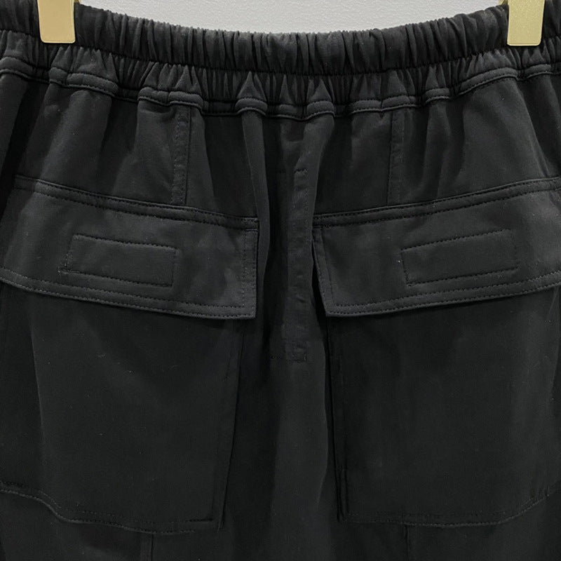 SUBHUMAN men's chic dark five-point harem hanging baggy pants shorts casual middle pants