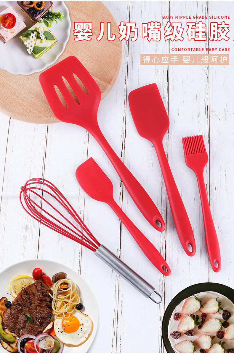 5-Piece Silicone Kitchen Utensil Set - Cooking and Baking Tools