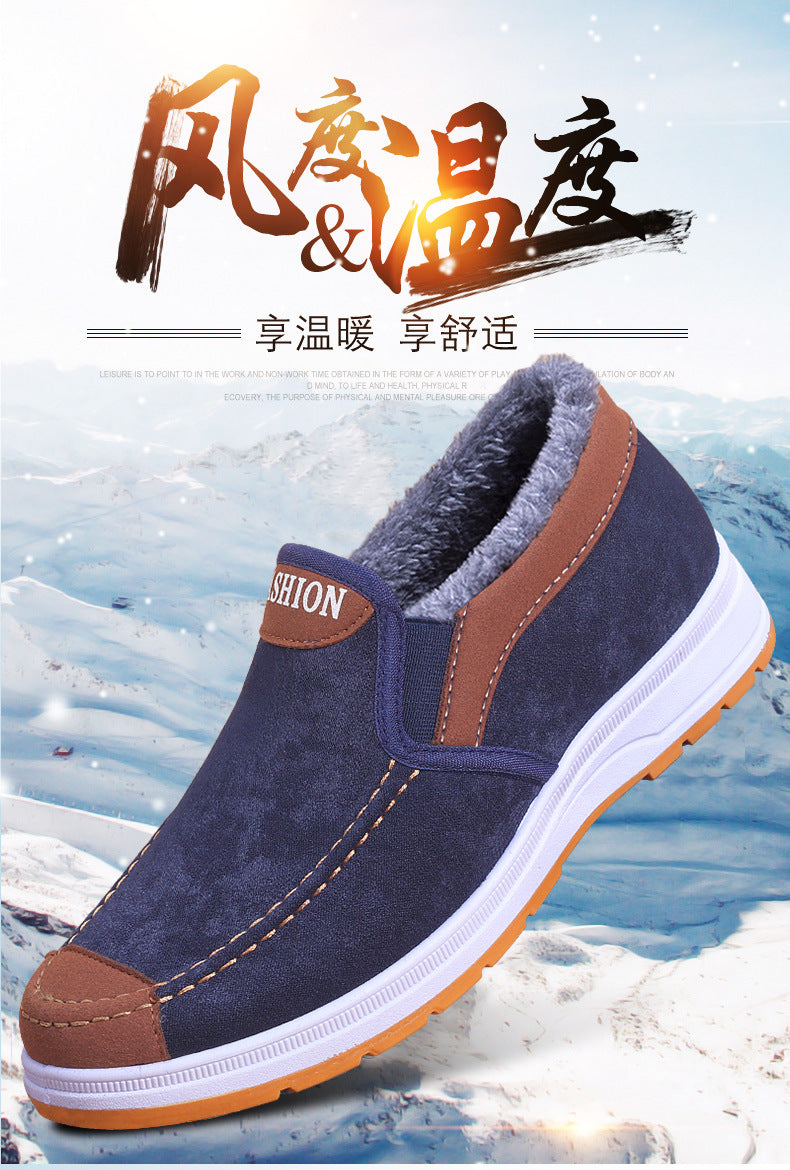 Extra-Large Cotton Shoes for Men, Winter Cotton Shoes for Men, Popular Old Beijing Cotton Shoes, Warm Cotton Shoes for the Elderly