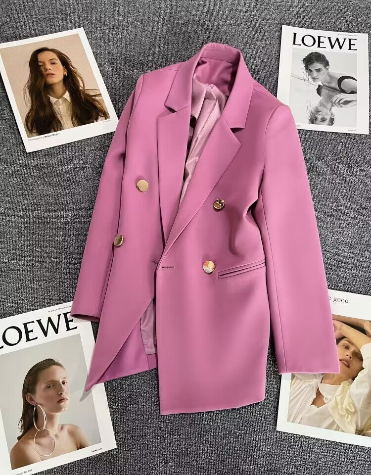 Orange Suit Jacket Women's 2025 Spring and Autumn New Korean High-end Temperament Popular Suit 22 Colors