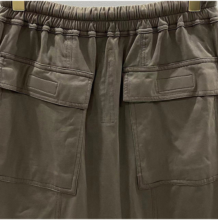 SUBHUMAN men's chic dark five-point harem hanging baggy pants shorts casual middle pants