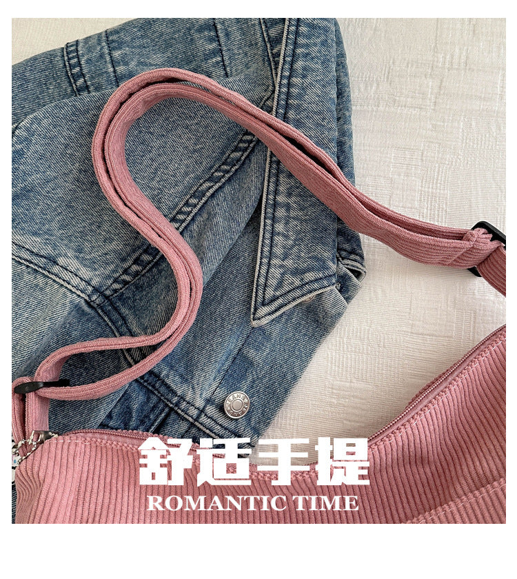 Large Capacity Lazy Style Western Style Japanese Style Artistic Trend Shoulder Crossbody Casual Korean Style Women's Simple Dumpling Bag for Students
