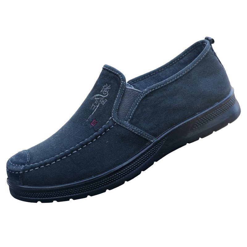 2025 Spring Polyurethane Men's Shoes Old Beijing Cloth Shoes Canvas Shoes Men's Sports and Casual Shoes Breathable Work Shoes