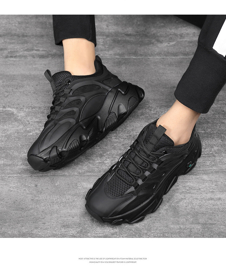 Lion Eagle Dell Torre Shoes Men's Shoes Breathable 45 Thick Bottom Black Plus Size 46 Joker 47 Casual Shoes 48 sneaker