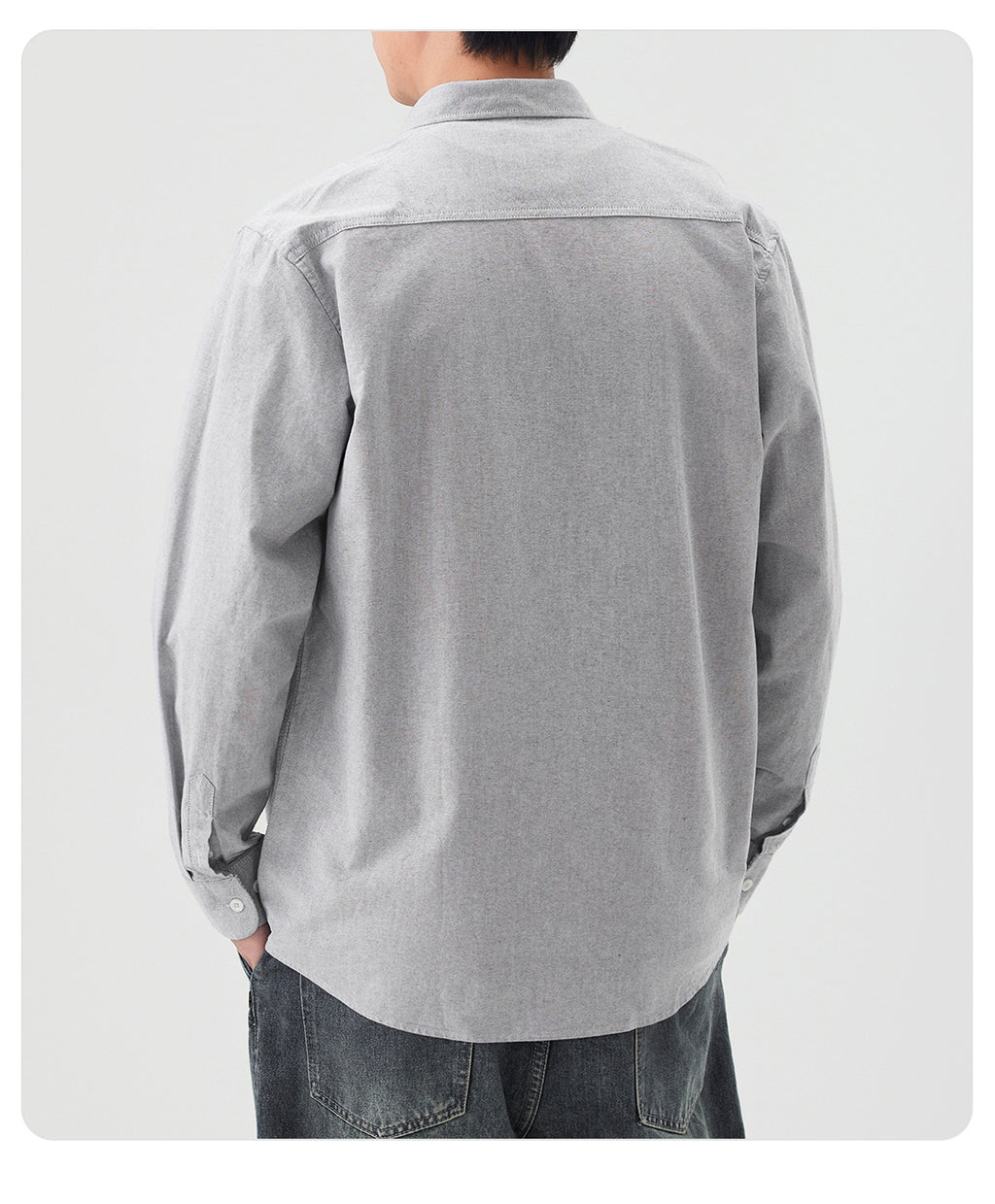 Dongyu Men's Spring and Autumn New Shirt Oxford Spinning Shirt Japanese Style Men's Casual Long Sleeve Cotton Shirt Jacket for Men