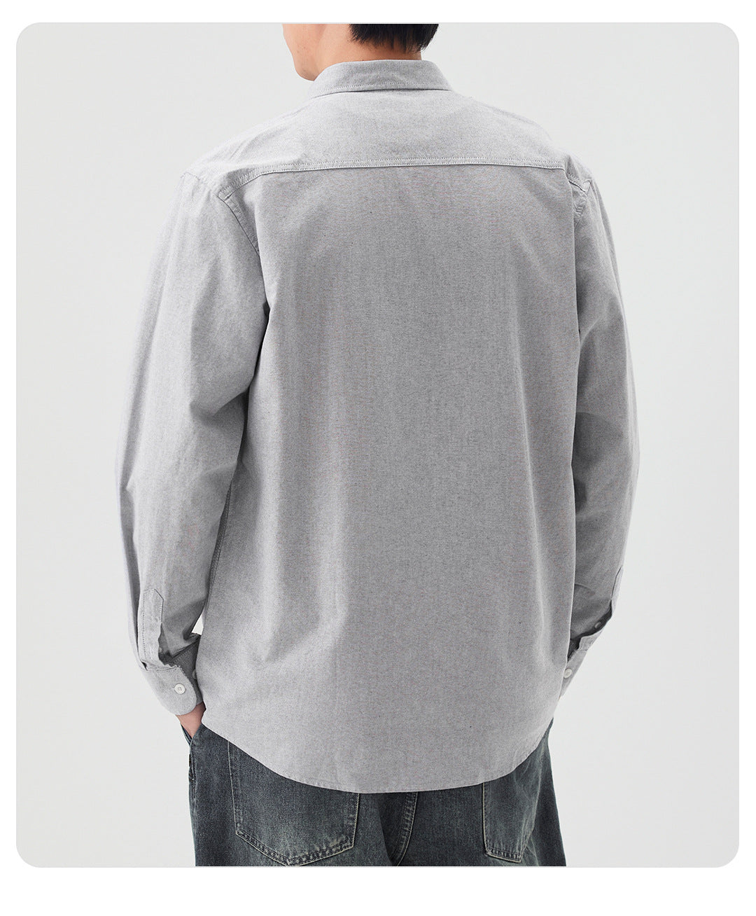 Dongyu Men's Spring and Autumn New Shirt Oxford Spinning Shirt Japanese Style Men's Casual Long Sleeve Cotton Shirt Jacket for Men