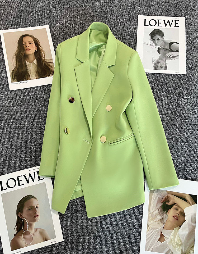 Orange Suit Jacket Women's 2025 Spring and Autumn New Korean High-end Temperament Popular Suit 22 Colors