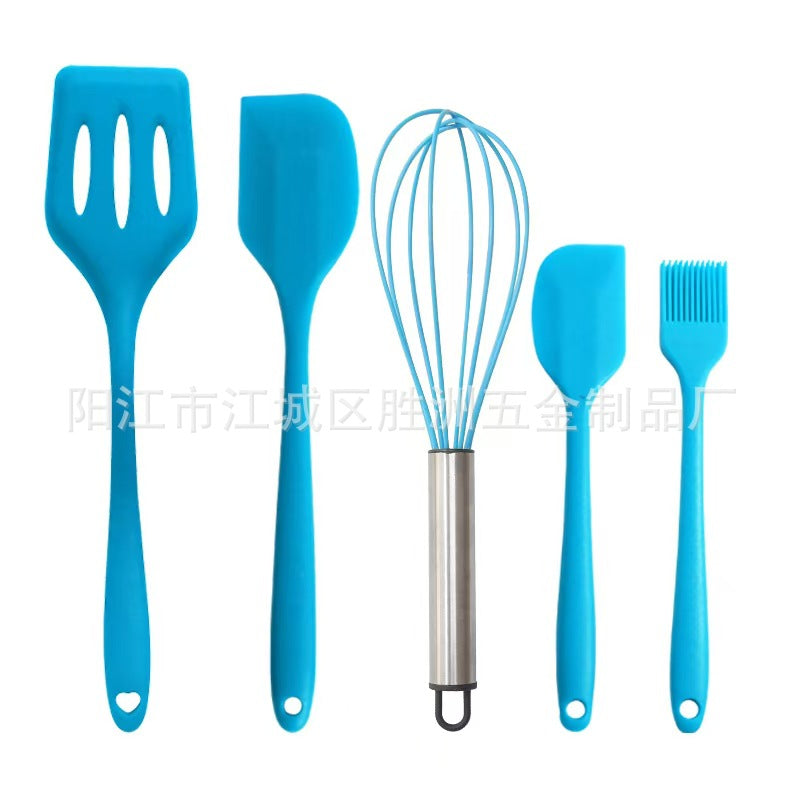 5-Piece Silicone Kitchen Utensil Set - Cooking and Baking Tools