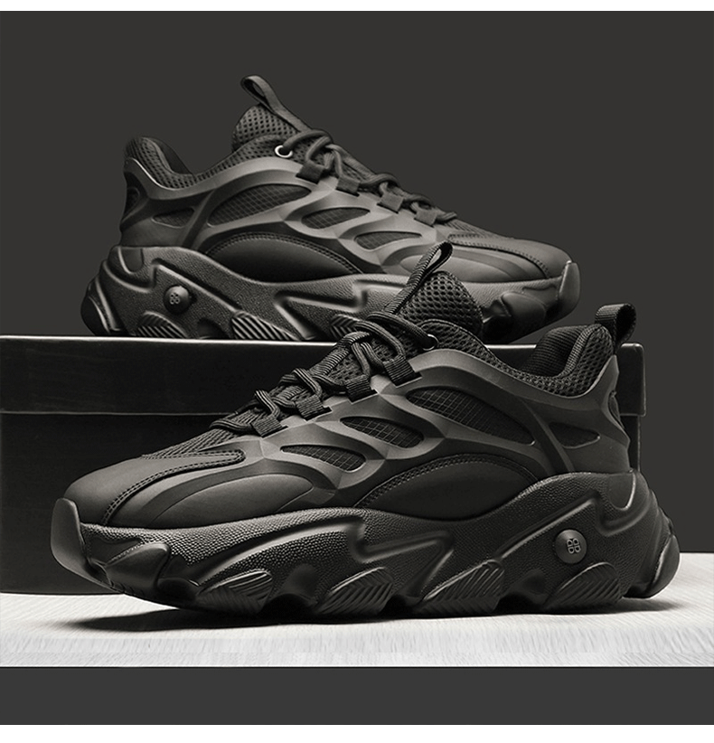 Lion Eagle Dell Torre Shoes Men's Shoes Breathable 45 Thick Bottom Black Plus Size 46 Joker 47 Casual Shoes 48 sneaker