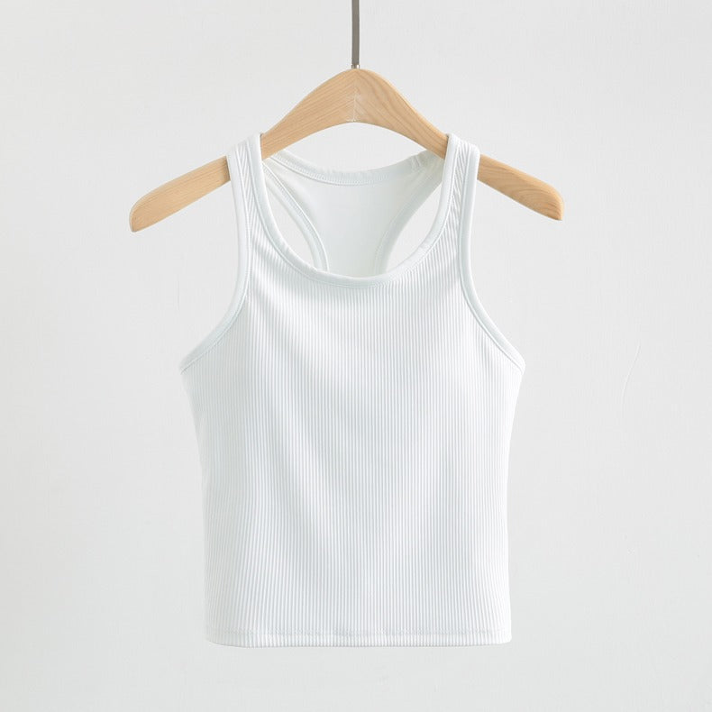 Original ebb yoga vest women's I-character sports outer wear tight quick-drying with chest pad running bra fitness upper