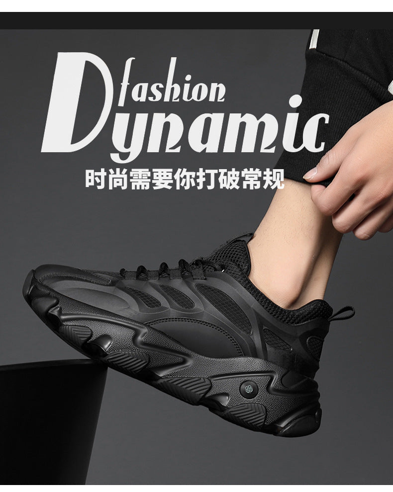 Lion Eagle Dell Torre Shoes Men's Shoes Breathable 45 Thick Bottom Black Plus Size 46 Joker 47 Casual Shoes 48 sneaker