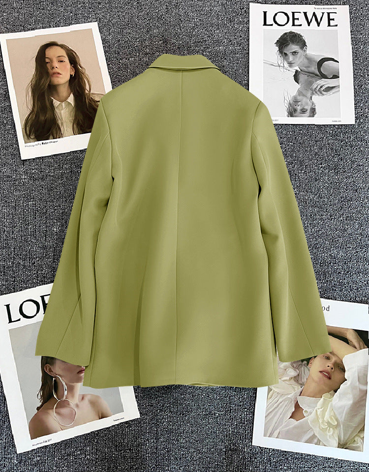 Orange Suit Jacket Women's 2025 Spring and Autumn New Korean High-end Temperament Popular Suit 22 Colors