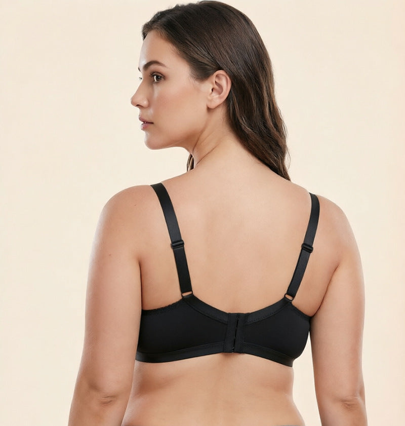 Satin ultra-thin plus size bra without steel ring European and American foreign trade underwear bra women 80BCDEFG-120BCDEEEFG