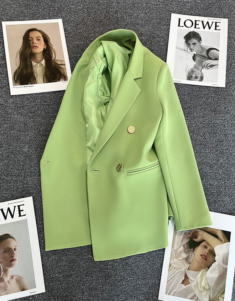 Orange Suit Jacket Women's 2025 Spring and Autumn New Korean High-end Temperament Popular Suit 22 Colors