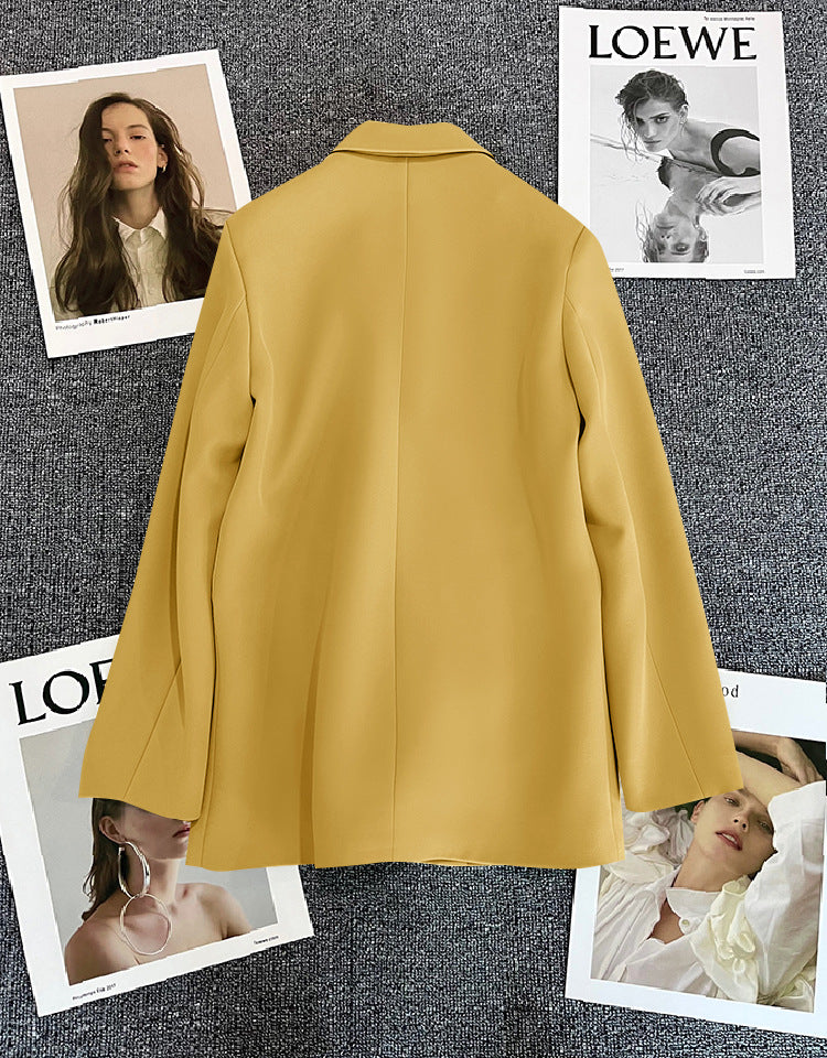 Orange Suit Jacket Women's 2025 Spring and Autumn New Korean High-end Temperament Popular Suit 22 Colors