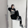 2024 Spring and Summer Thin High Waist American Letter Loose Sports Pants Women's Casual Foot Pants Sweatpants Women's Wholesale