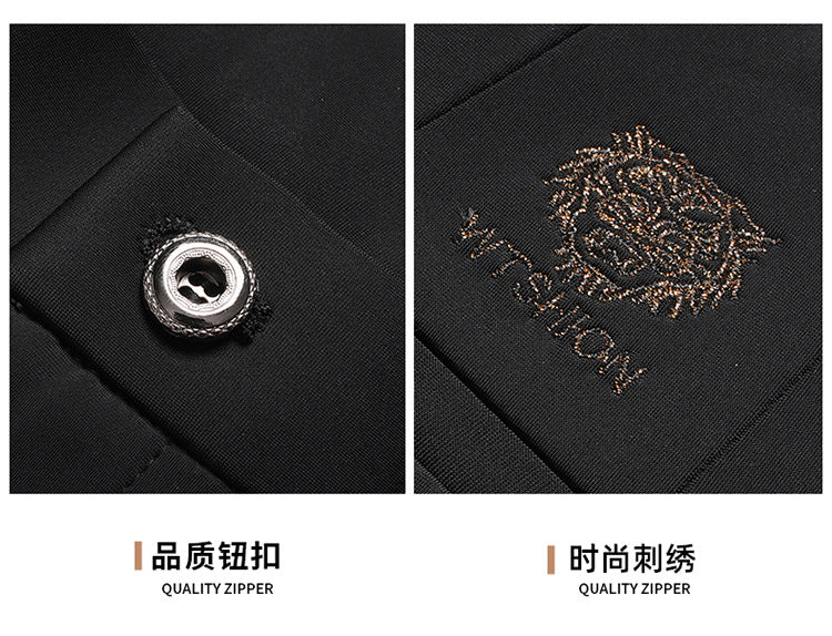 Autumn and winter four-sided casual pants high elastic straight anti-wrinkle men's pants non-ironing business long pants wholesale dad men's clothing