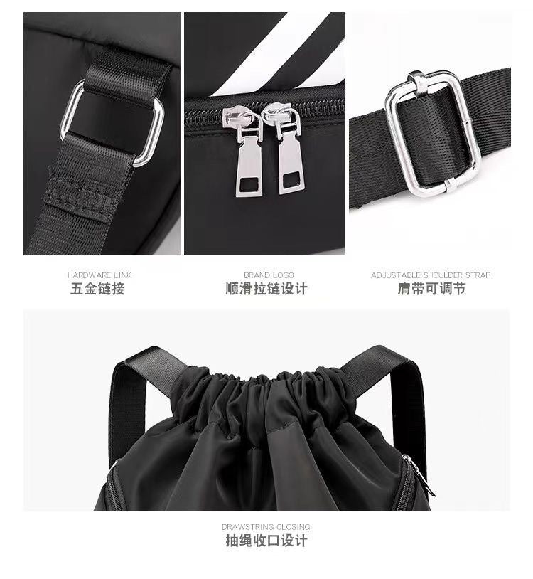 2024 New Drawstring Drawstring Pocket Backpack Outdoor Training Basketball Bag Large Capacity Travel Gym Bag Backpack
