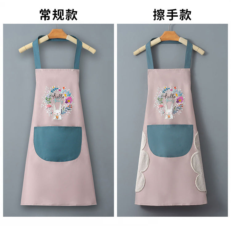 Logo advertising custom apron waterproof and oil-proof pvc kitchen cooking custom waist household a wholesale