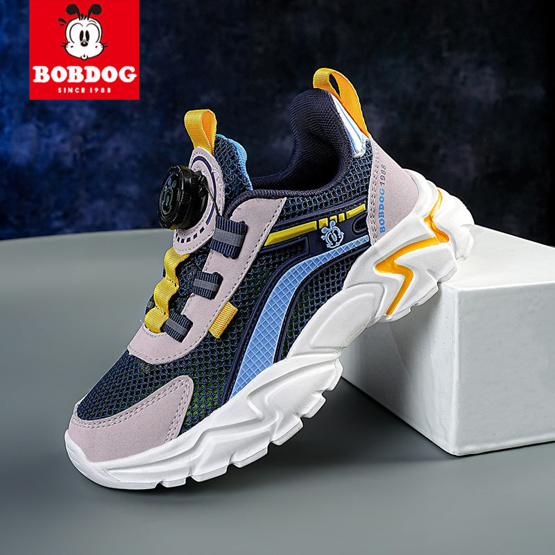 Babou Children's Shoes Men's and Children's sneaker Mesh Surface Spring and Summer Single Mesh Hollow Running Shoes for Middle and Big Children and Students Breathable