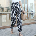 New Beach Pants for Women, Summer Cotton Silk Casual Pants, Thin Pajamas, Ethnic Style Anti-Mosquito Pants, Women's Home Bloomers