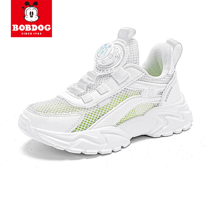 Babou Children's Shoes Men's and Children's sneaker Mesh Surface Spring and Summer Single Mesh Hollow Running Shoes for Middle and Big Children and Students Breathable