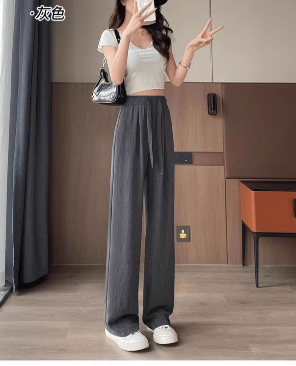 Breathable Anti-Mosquito Pants Yamamoto Pants Women's Thin High-Waist Casual Spring and Autumn Lazy Style Wide-Leg Pants Straight Pants