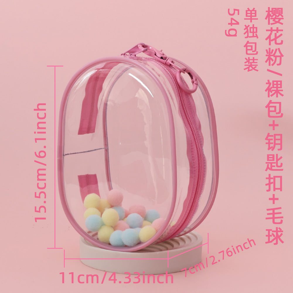 15cm Doll Display Bag - PVC Transparent Hand-Made Doll Outing Bag