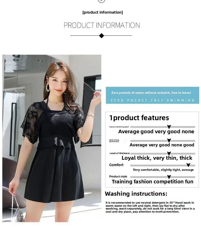 Women's Swimwear 2026 New Trendy Two-Piece Conservative Slimming Tummy-Covering Plus Size Ins-Style Fairy-Like Hot Spring Sexy
