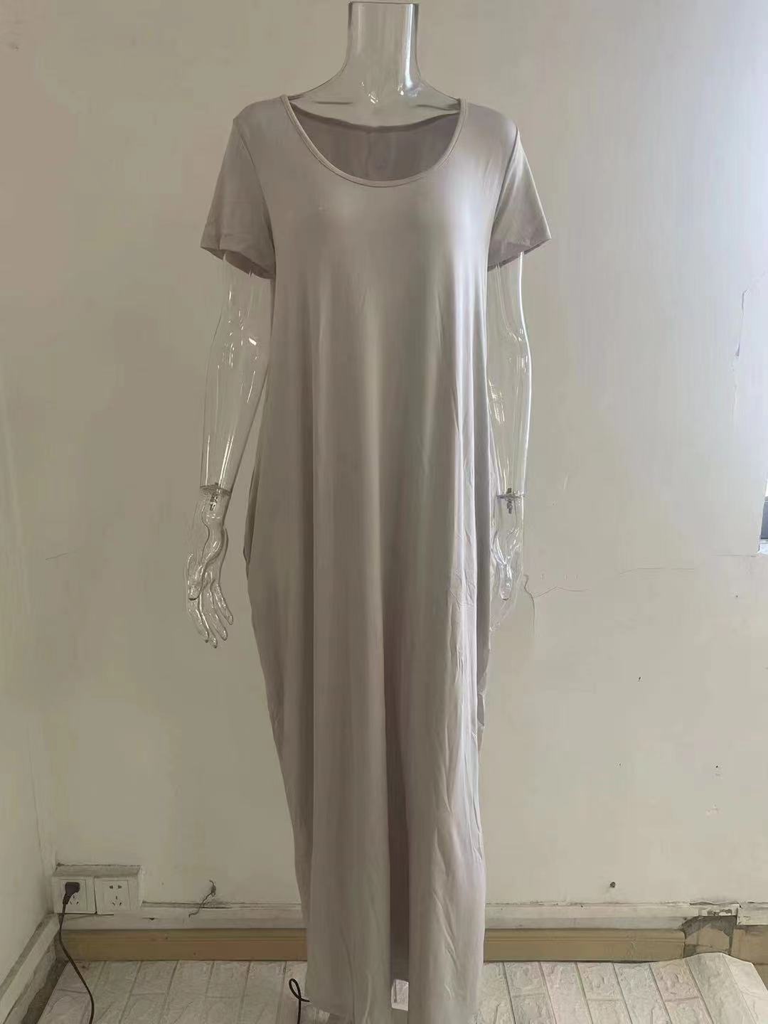 Summer Sexy Women Solid Color Boho Maxi Club Dress Casual Long Dress Party Infinity Robe Longue Femme