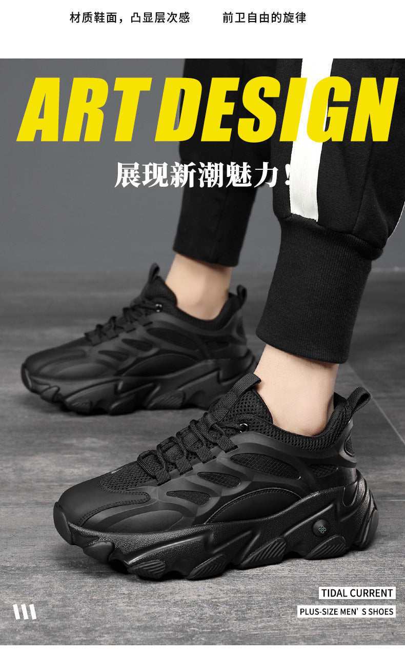 Lion Eagle Dell Torre Shoes Men's Shoes Breathable 45 Thick Bottom Black Plus Size 46 Joker 47 Casual Shoes 48 sneaker