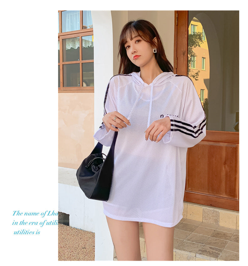 Swimsuit for Female Students, Three-Piece Set, 2025 New Style, Tummy-Covering, Slimming, Sun-Protective, Internet-Famous, Conservative Two-Piece Swimsuit for Women