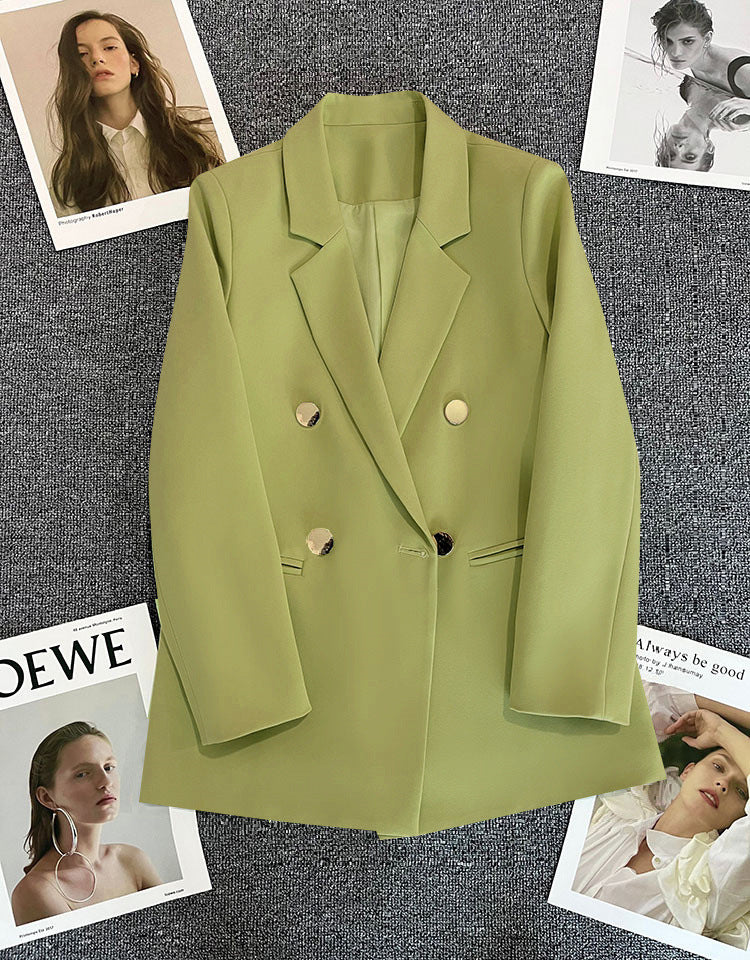 Orange Suit Jacket Women's 2025 Spring and Autumn New Korean High-end Temperament Popular Suit 22 Colors