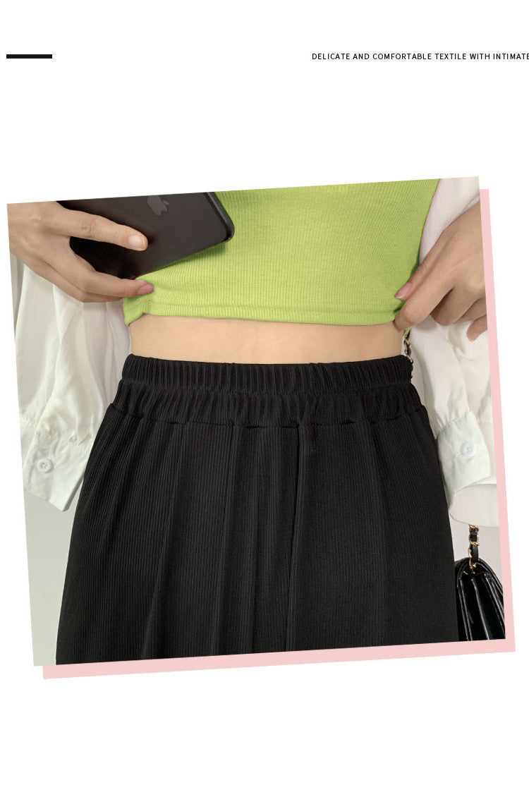 2026 Thin Ice Silk Sports Pants for Women, Loose White Joggers, Summer Thin Casual Harem Sweatpants for Petite Figures