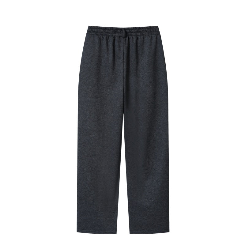 Women's Multi-Color Imitation Wool Straight Pants High-Waisted Slimming Look Draped Pure Color Simple No-Iron Work Clothing Casual Long Pants