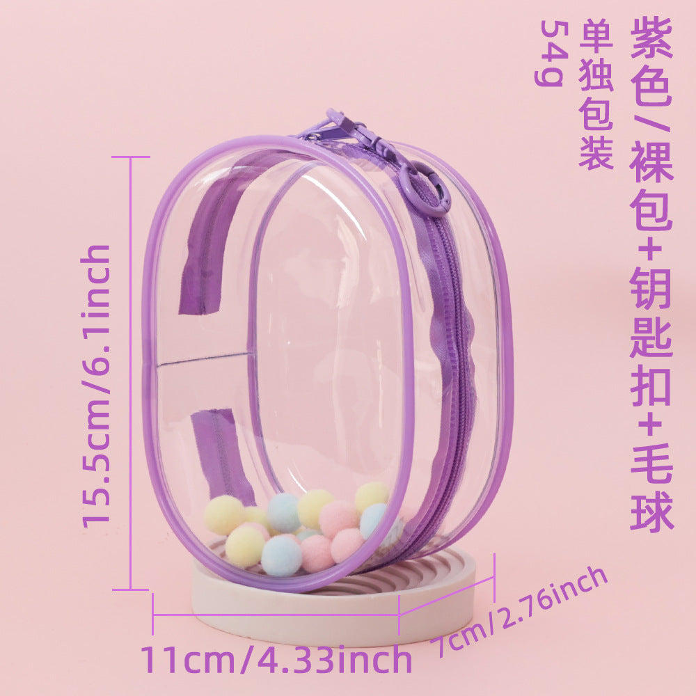 15cm Doll Display Bag - PVC Transparent Hand-Made Doll Outing Bag