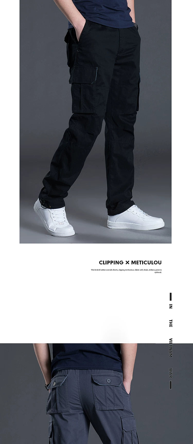 Wholesale overseas overalls men's pants casual overalls labor protection wear-resistant straight loose spring and autumn casual pants multi-pocket