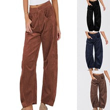 Cross-Border Export Amazon Temu2024 Spring and Summer European and American Style Pure Color Casual Wide-Leg Drawstring Elastic Waist Sweatpants