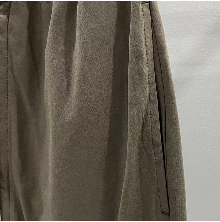 SUBHUMAN men's chic dark five-point harem hanging baggy pants shorts casual middle pants