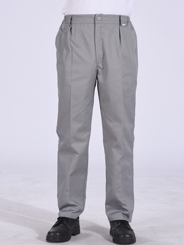 Autumn and Winter Pure Cotton Work Pants for Men, Wear-Resistant Welding Workwear, Blue Construction Site Workshop Handling Work Clothes Pants