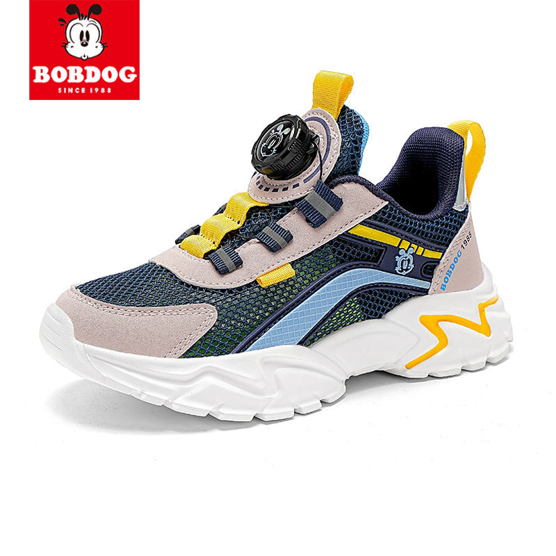 Babou Children's Shoes Men's and Children's sneaker Mesh Surface Spring and Summer Single Mesh Hollow Running Shoes for Middle and Big Children and Students Breathable