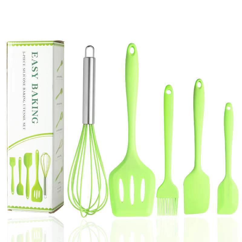 5-Piece Silicone Kitchen Utensil Set - Cooking and Baking Tools