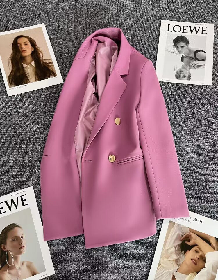 Orange Suit Jacket Women's 2025 Spring and Autumn New Korean High-end Temperament Popular Suit 22 Colors
