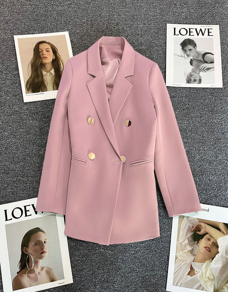 Orange Suit Jacket Women's 2025 Spring and Autumn New Korean High-end Temperament Popular Suit 22 Colors
