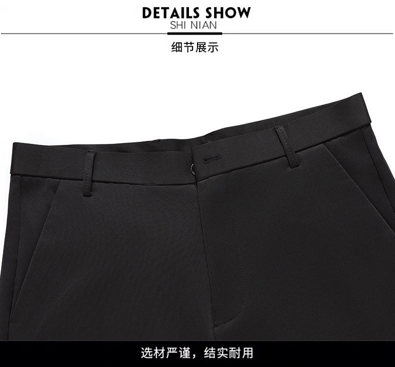Spring and Summer New Trousers Men's Loose Straight Leg Pants Thin Casual Trousers Wrinkle-resistant Non-ironing Pants