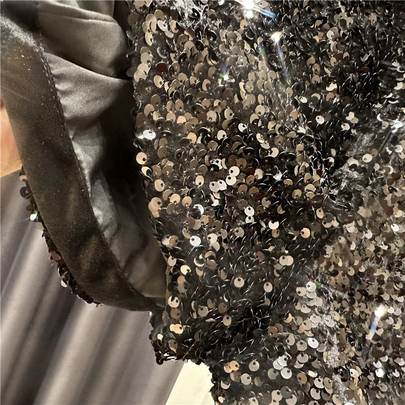 Dropshipping Autum New Full of Sequins Shiny Heavy Zipper Nightclub Socialite Three-Point Shorts Hot Pants for Women